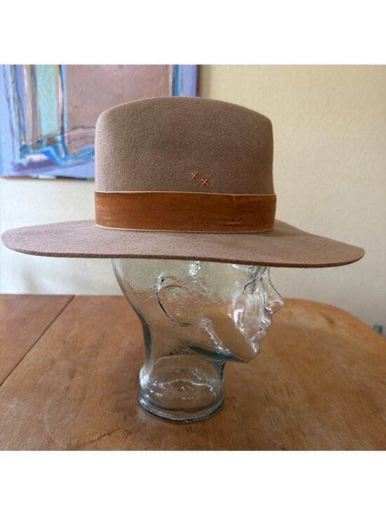 Lack of Color Benson Tri Tan Felt Wool Wide Brim Hat Small 55cm NWOT